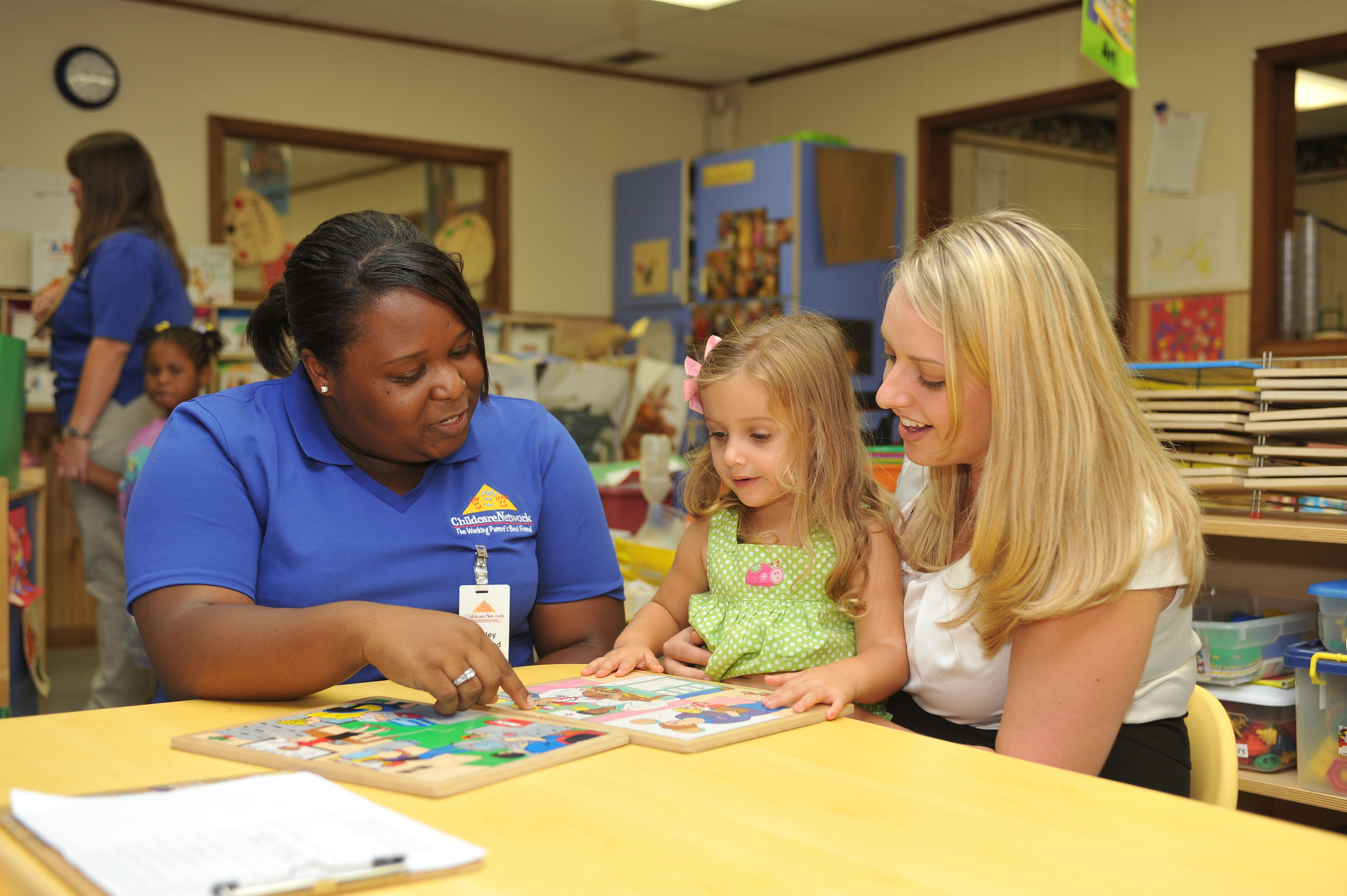 daycare teacher and parent daycare teacher and parent